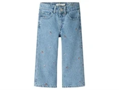 Name It jeans lys blå denim med kirsebærbroderi
